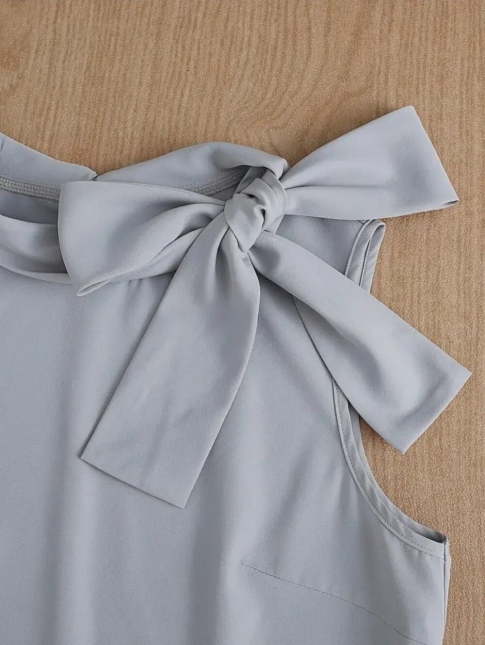 Sleeveless High-Neck Top And Polka Dot Mini Skirt Easy Elegant Two-Piece Set - Picture 5 of 6